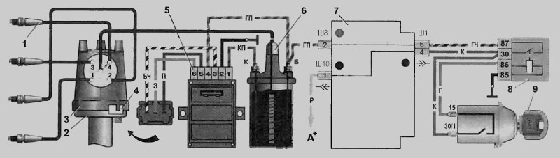 Схема подключения электронного зажигания ваз