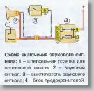 Схема звукового сигнала 2115